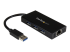StarTech.com Bärbar USB 3.0-hubb med 3 portar plus Gigabit Ethernet - Höger vinkel