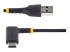 StarTech.com 1ft (30cm) USB A to C Charging Cable Right Angle, Heavy Duty Fast Charge USB-C Cable, USB 2.0 A to Type-C, Durable and Rugged Aramid Fiber, 3A, S20/iPad/Pixel - Framsidan