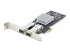 StarTech.com 2-Port GbE SFP Network Card, PCIe 2.0 x1, Intel I350-AM2 2x 1GbE Controller, 1000BASE Copper/Fiber Optic, Dual-Port Gigabit Ethernet NIC, Desktop/Server Backplanes - Vänster vinkel